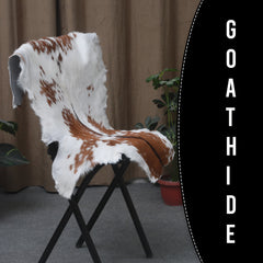 Decorative Dark Brown Goat Skin Rug - Luxurious Touch for Living Spaces