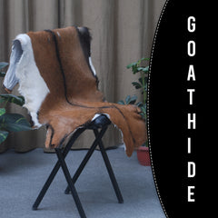 Premium Dark Brown Goat Skin Rug - Durable and Stylish Accent for Any Room