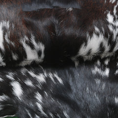 Natural Black and White Goat Hide Rug - Luxurious and Stylish Floor Accent