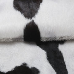 Hair-On Goat Skin Rug - Black and White Design for Unique Living Spaces