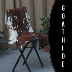 Premium Dark Brown Goat Hide Rug - Soft and Durable for Sophisticated Interiors