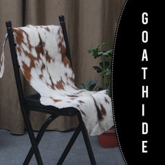 Stylish Dark Brown Goat Hide Rug - Perfect Accent for Contemporary Homes