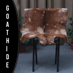 Handcrafted Dark Brown Goat Skin Rug – Authentic Elegance for Your Home