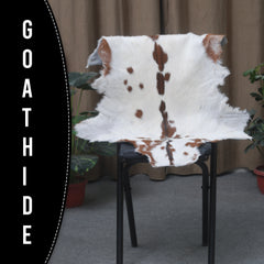 Dark Brown Rug - Soft, Durable, and Eco-Friendly - Handmade Pure Goat Skin Floor Rug - Non-Slip Suede Back