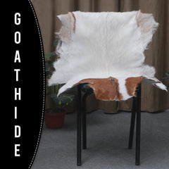 Decorative Dark Brown Goat Skin Rug - Luxurious Touch for Living Spaces