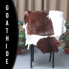 Stylish Dark Brown Goat Hide Rug - Perfect Accent for Contemporary Homes