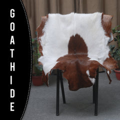 Dark Brown Rug - Soft, Durable, and Eco-Friendly - Handmade Pure Goat Skin Floor Rug - Non-Slip Suede Back