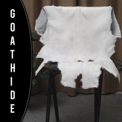 Stylish Dark Brown Goat Hide Rug - Perfect Accent for Contemporary Homes