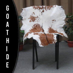 Decorative Dark Brown Goat Skin Rug - Luxurious Touch for Living Spaces