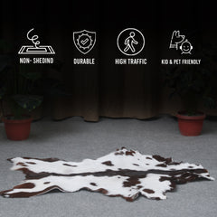 Natural Dark Brown Goat Skin Rug – Authentic Elegance for Your Home