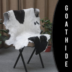 Hair-On Goat Skin Rug - Black and White Design for Unique Living Spaces