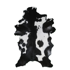 Goat Skin Rug, Black and white Handpicked for Quality, Unique Piece for Sale, Fast UK Delivery