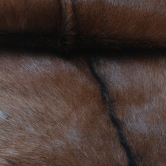 Luxurious Dark Brown & White Goat Skin Rug - Handmade Eco-Friendly Natural Goat Skin Floor Rug with Unique Colour Variations & Soft Texture