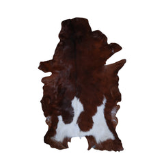 Luxurious Dark brown & White Goat Skin Rug Hide Floor Decoration - Celestial Leather Limited