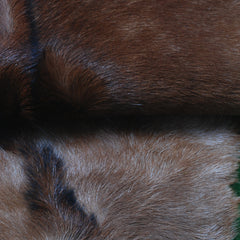 Authentic Dark Brown Goat Hide Rug - Unique Pattern for Modern and Classic Décor