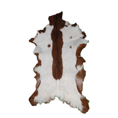 Dark Brown Rug - Soft, Durable, and Eco-Friendly - Handmade Pure Goat Skin Floor Rug - Non-Slip Suede Back