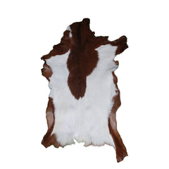 Dark Brown Rug - Soft, Durable, and Eco-Friendly - Handmade Pure Goat Skin Floor Rug - Non-Slip Suede Back