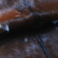 Handcrafted Dark Brown Goat Skin Rug - Genuine Leather for Luxurious Décor