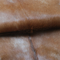 Luxurious Brown and Black Genuine Goat Hide Rug - Premium Hair-On Goat Skin Rug - Celestial Leather Limited