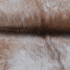 Premium Brown and White Goat Hide Rug - Natural, Handcrafted, Non-Slip Suede Back, Eco-Friendly & Sustainable - Hypoallergenic - Celestial Leather Limited