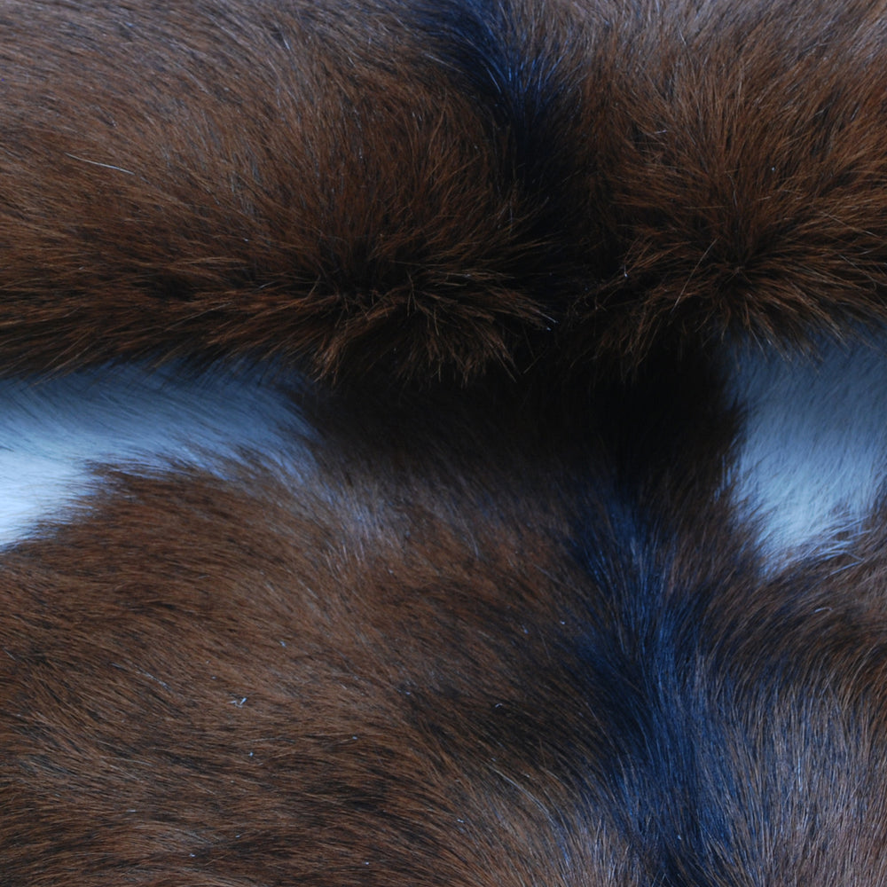 Luxurious Brown & White Goat Skin Rug - Soft, Durable, and Eco-Friendly - Handmade Pure Goat Skin Floor Rug - Non-Slip Suede Back - Celestial Leather Limited