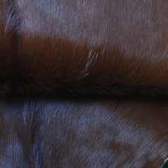 Premium Dark Brown Goat Skin Rug - Rustic Charm for Modern and Classic Interiors