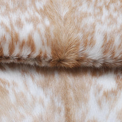 Natural Brown and White Goat Hide Rug - Luxurious Accent for Modern Homes