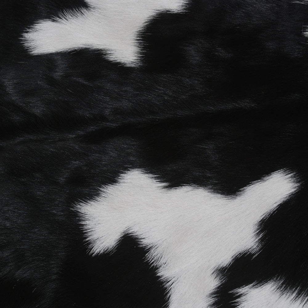Luxurious Black & White Goat Skin Rug - Décor Floor Rug - Celestial Leather Limited