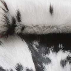 Black and White Handmade Goat Skin Rug – Rustic Charm for Your Home