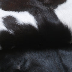 Luxury Black & White Goat Skin Rug with Non-Slip Backing - Hypoallergenic, Non-Shedding & Durable - Handmade Eco-Friendly Floor Rug - Celestial Leather Limited