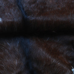 Luxury Dark Brown & White Goat Skin Rug - Durable, Hypoallergenic, Non-Shedding, Eco-Friendly - Enhance Your Home with Natural Beauty - Celestial Leather Limited