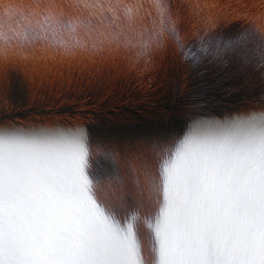 Natural Hair-On Dark Brown Goat Skin Rug - Elegant and Durable for Any Room