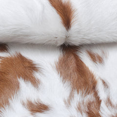 Decorative Brown and White Goat Hide Rug - Perfect for Floor or Wall Accents