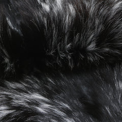 Rustic Black and White Goat Hide Rug - Perfect for Floor or Wall Décor