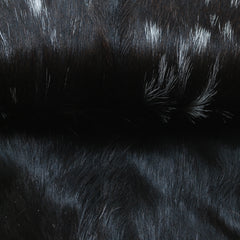 Authentic Hair-On Goat Skin Rug - Black and White Pattern for Luxe Décor