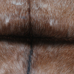 Luxurious Handpicked Brown & White Premium Goat Skin Rug - Eco-Friendly - Sustainable, Non-Slip Suede Back, Hypoallergenic - Timeless