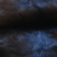 Luxury Handmade Dark Brown & White Goat Skin Rug - Soft, Hypoallergenic, & Sustainable