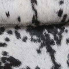 Luxurious Black & White Goat Skin Rug - Handmade Pure Goat Skin Floor Rug with Unique Color Variations, Soft & Eco-Friendly