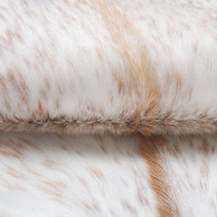 Luxurious Brown & White Goat Skin Rug - Handmade Pure Goat Skin Floor Rug - Unique Design - Hypoallergenic & Kid-Friendly - Non-Shedding - Celestial Leather Limited