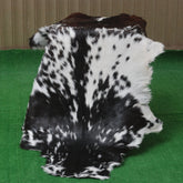 Natural Black and White Goat Hide Rug - Luxurious and Stylish Floor Accent