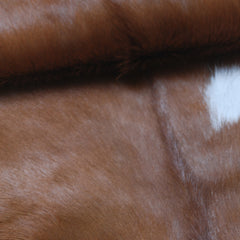 Luxury Brown & White Goat Hide Rug | Premium Hair-On Skin Rug for Home Decor - Celestial Leather Limited