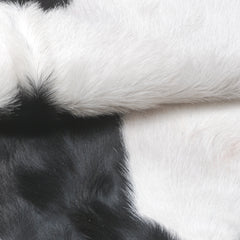 Serene Grey & White Goat Skin Rug - Natural Animal Hide Floor Decor with Suede Back - Sustainable, Eco-Friendly, and Hypoallergenic