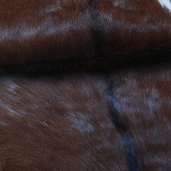 Luxurious Brown & White Goat Hide Rug - Premium Hair-On Skin Rug for Elegant Home Decor