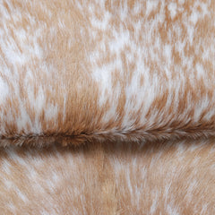 Rustic Brown and White Goat Skin Rug - Unique Pattern for Modern and Classic Décor