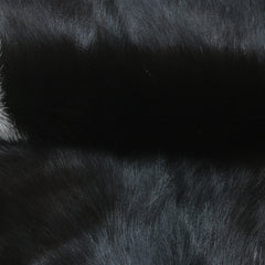 Luxury Black & White Graphic Pattern Goat Skin Rug, Hypoallergenic - Non-Shedding, Modern Sophistication, Sustainable - Eco-Friendly