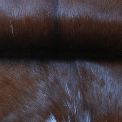 Authentic Dark Brown Goat Hide Rug - Unique Pattern for Modern and Classic Décor