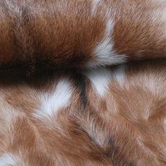 Luxury Brown & White Goat Skin Rug - Premium Handcrafted Hide Rug for Home Decor - Celestial Leather Limited