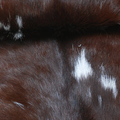 Premium Dark Brown Goat Hide Rug - Soft and Durable for Sophisticated Interiors