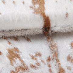 Luxurious Brown & White Genuine Goat Skin Rug for Home Décor