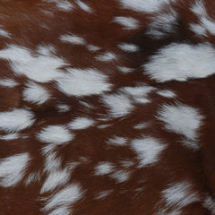 Natural Hair-On Dark Brown Goat Skin Rug - Elegant and Durable for Any Room